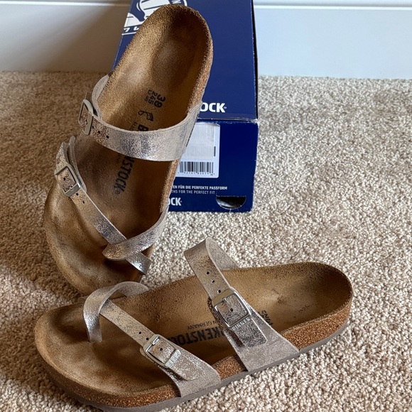 Birkenstock Mayari Metallic Silver Sandals - Picture 4 of 10
